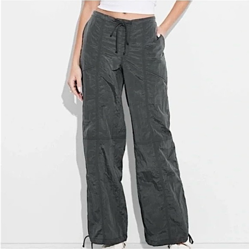Drawstring Parachute Pants